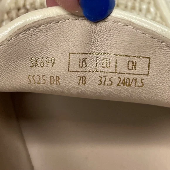 NEW Stewart Weitzman Shoes Womens 7 cream woven Thea loafer slip on designer - Picture 8 of 14